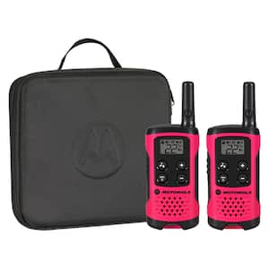 16-Mile Range AAA Neon Pink Talkabout Series Molded Soft Carry Case (2-Pack)