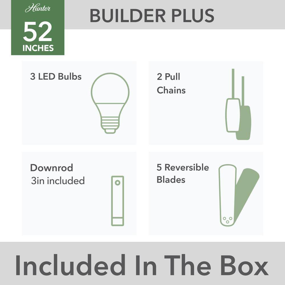 Builder 52" 5-Blade Energy Star® Standard Ceiling Fan With Lights And Pull Chain
