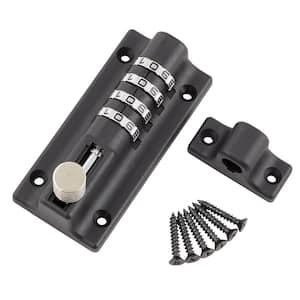 4 in. Black Combination Lock Barrel Bolt