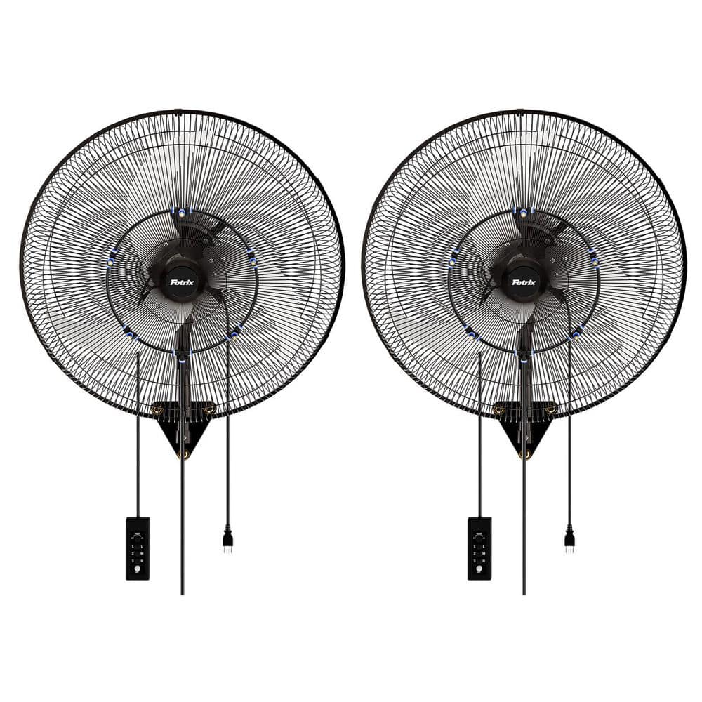 2-Pack 24 in. 3-Speed, 7200 CFM Oscillating High Velocity Wall Mounted Fan in Black, IP44 Waterproof and Rust-proof price history on PriceWatchPro