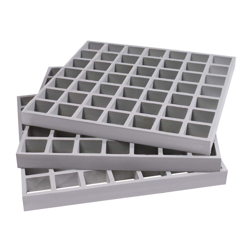 10.6 in. x 10.6 in. x 1 in. Gray Plastic Paver Fiberglass Molded Grating, 1.5 in. x 1.5 in. x 1 in. price history on PriceWatchPro