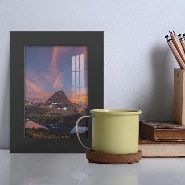 Modern 3.5 in. x 5 in. Black Picture Frame (Set of 2)