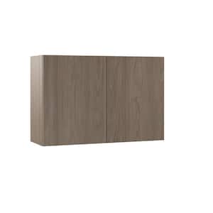 Designer Series Edgeley Assembled 36x24x12 in. Wall Bridge Kitchen Cabinet in Driftwood