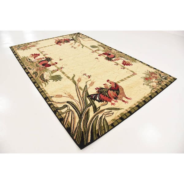 Barnyard Farm Ivory 6' 0 x 9' 0 Area Rug
