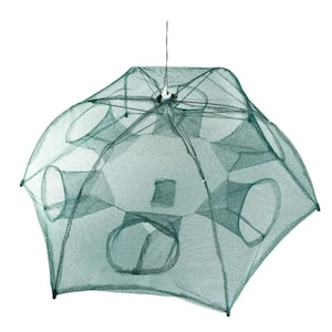 6 holes Portable Automatic Folding Umbrella Trap Type Fishing Net