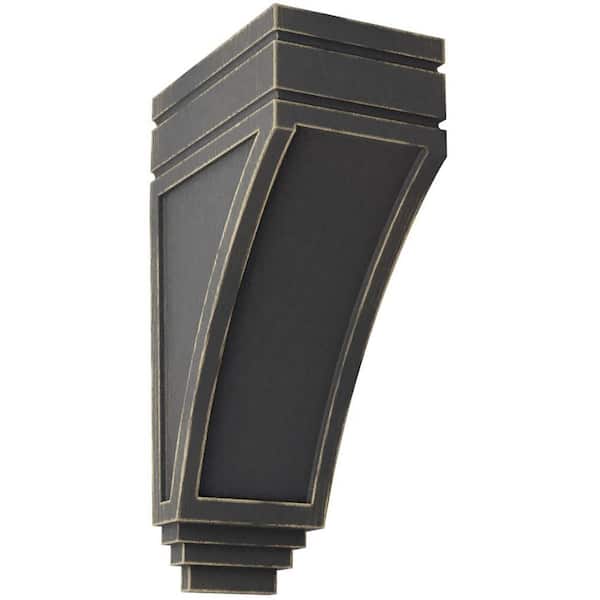 Ekena Millwork 5 in. x 14 in. x 7-3/4 in. Black Large San Juan Wood Vintage Decor Corbel