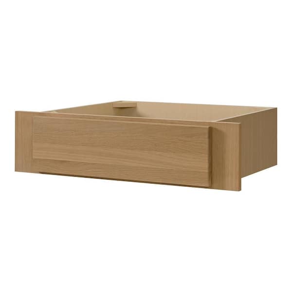 Avondale 30 in. W x 7.5 in. H x 21 in. D Ready To Assemble Plywood Shaker Vanity Knee Drawer in White Oak