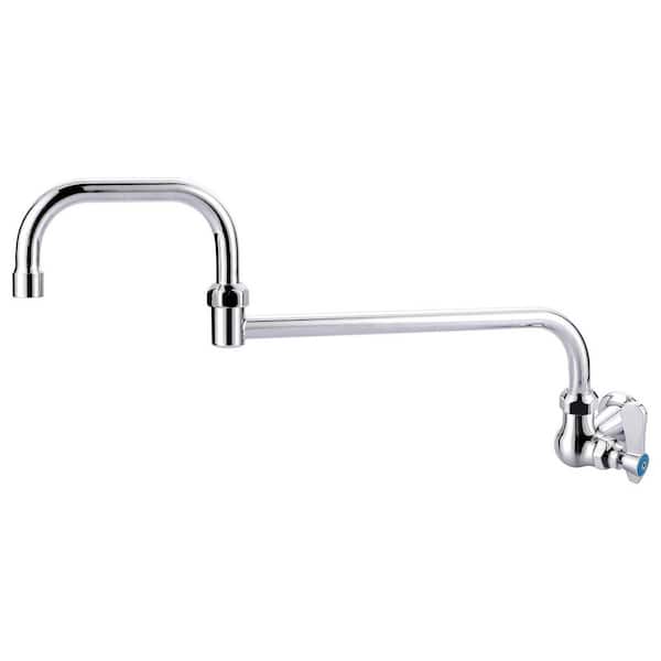 ARCORA Single-Handle Wall Mounted Folding Commercial StandardKitchen Faucet with 20.6 in. Swivel JointedSpout in PolishedChrome