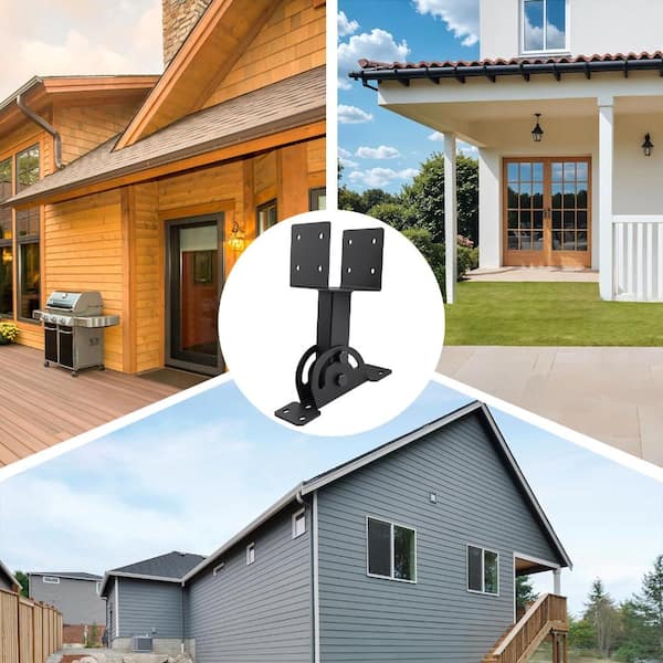 3-Pack Heavy Duty Pergola Roof Riser Brackets - Adjustable 0-90° Angle, 6 Lift, Black 3-Pack Heavy Duty Pergola Roof Riser Brackets - Adjustable 0-90° Angle, 6 Lift, Black