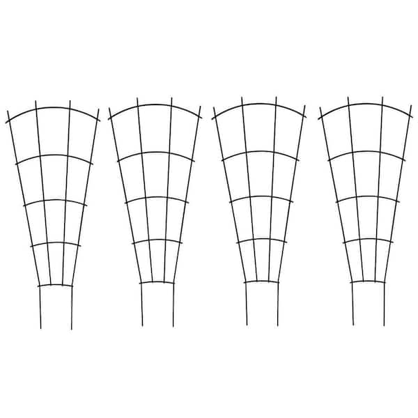 4-Pack 43 in. H Fan-Shaped Metal Plant Trellis
