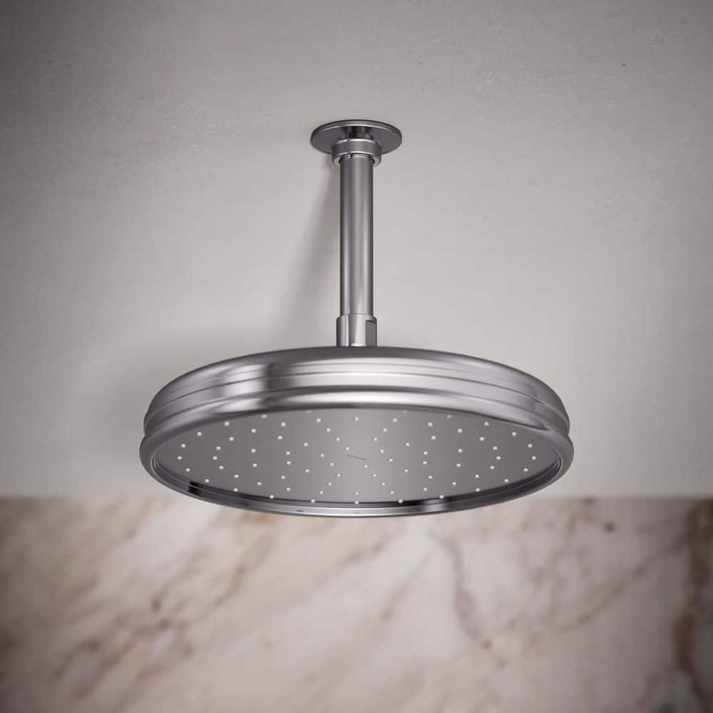 Polished Chrome 10" Ceiling Mounted Rain Shower Head