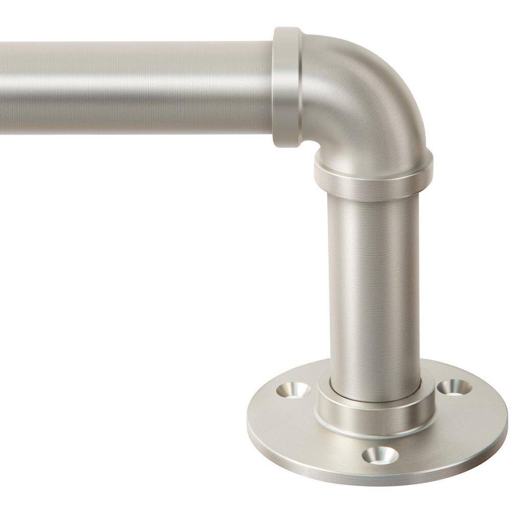 1 in. Dia. x 66 in. to 120 in. Adjustable Shower Curtain Rod in Brushed Nickel for Windows, Room Divider Drapery Pole price history on PriceWatchPro