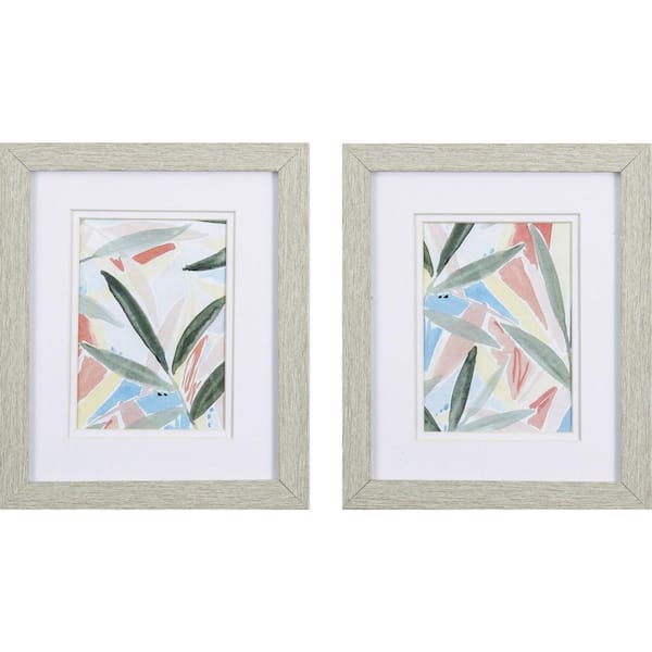 HomeRoots Victoria Tropical Palms 2 by Unknown Wooden Wall Art (Set of 2)