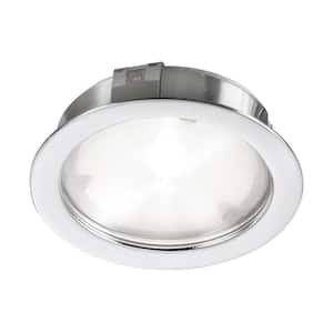 2.64 in. Lens Puck Light 3000K New Construction or Remodel White Integrated LED Recessed Light Kit