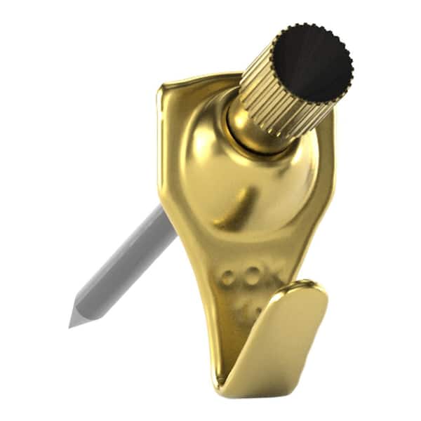 10 lb. Brass-Plated Steel Professional Picture/Mirror Hanging Hooks (35-Pack)