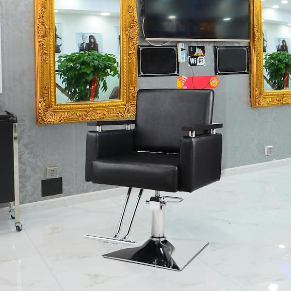 Aoibox Hydraulic Barber Chair, Heavy-Duty Styling Chair with 360 Degree  Rotation for Barber Shop, Beauty Salon, Spa, Black SNMX2559 - The Home Depot