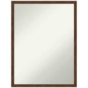 Carlisle Brown Narrow 19 in. H x 25 in. W Wood Framed Non-Beveled Wall Mirror in Brown