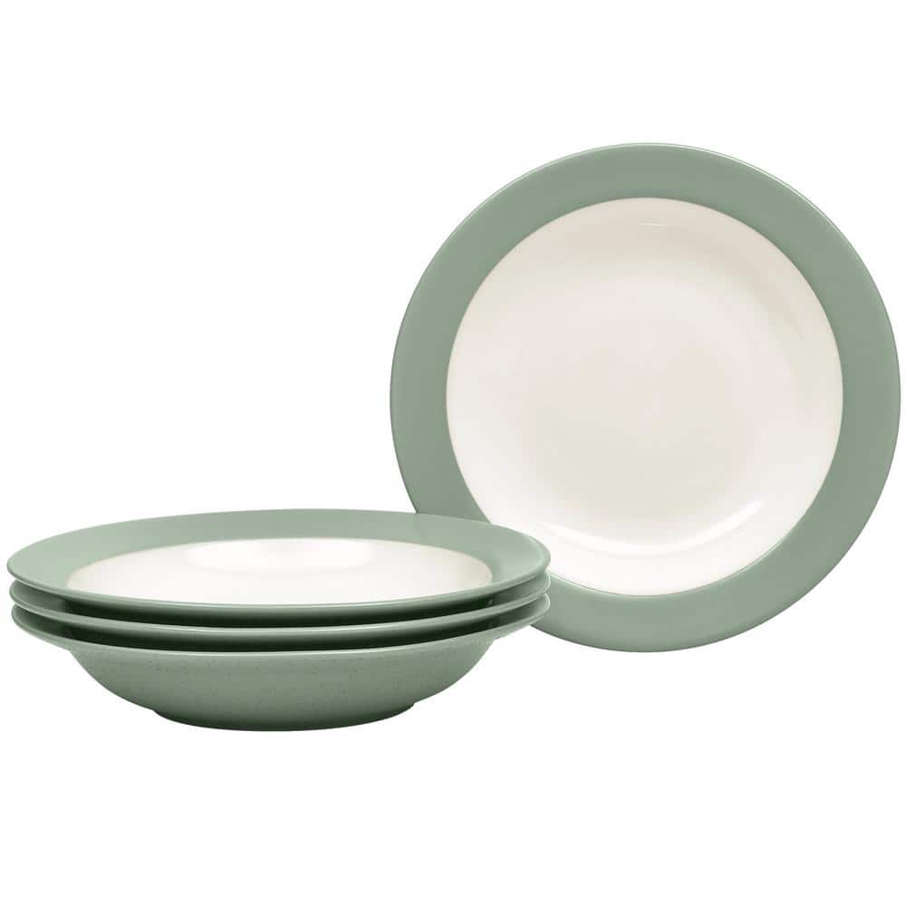 Noritake Colorwave 8-1/2 in. 20 fl.oz Green Stoneware Pasta Bowl/Rim Soup Bowl (Set of 4) -  8485-607D