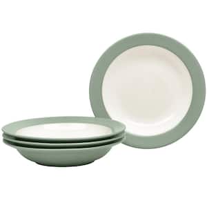 Colorwave Green 8.5 in., 20 fl. Oz. (Green) Stoneware Pasta/Rim Soup Bowls, (Set of 4)