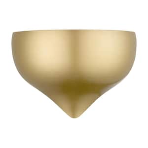 Amador 9.75 in. 1-Light Soft Gold Half Moon Wall Sconce