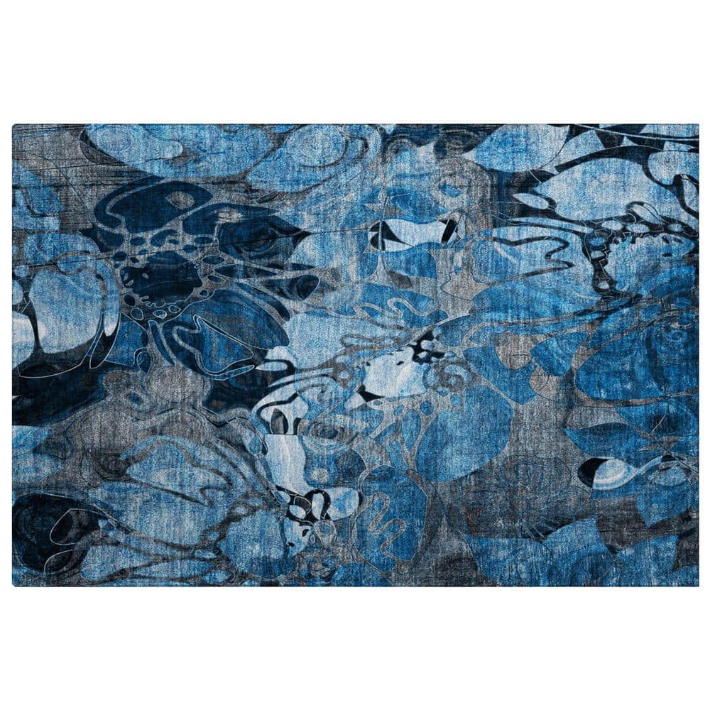 Dream Shag Premium Machine Washable Abstract ADS558 Blue 2 ft. x 3 ft. Accent Rug price history on PriceWatchPro