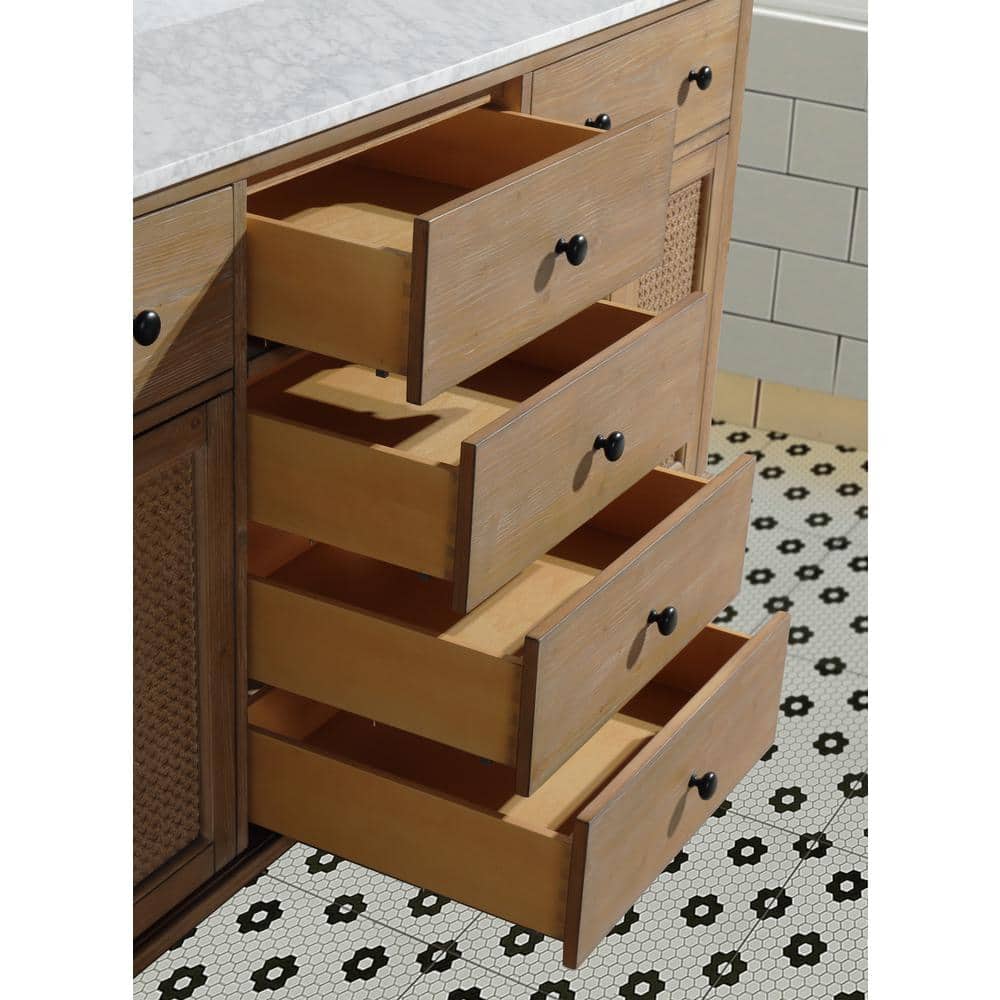 Annie 72" Weathered Fir Double Sink Bathroom Vanity