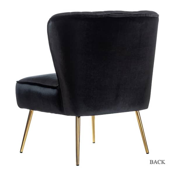 black velvet chair gold legs