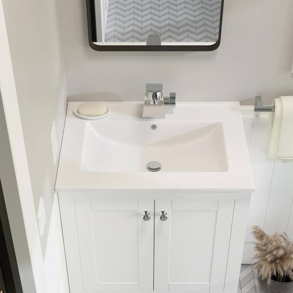Ceramic Single Faucet Hole Vanity Top, 70 Bathroom Vanity Top Single Sink