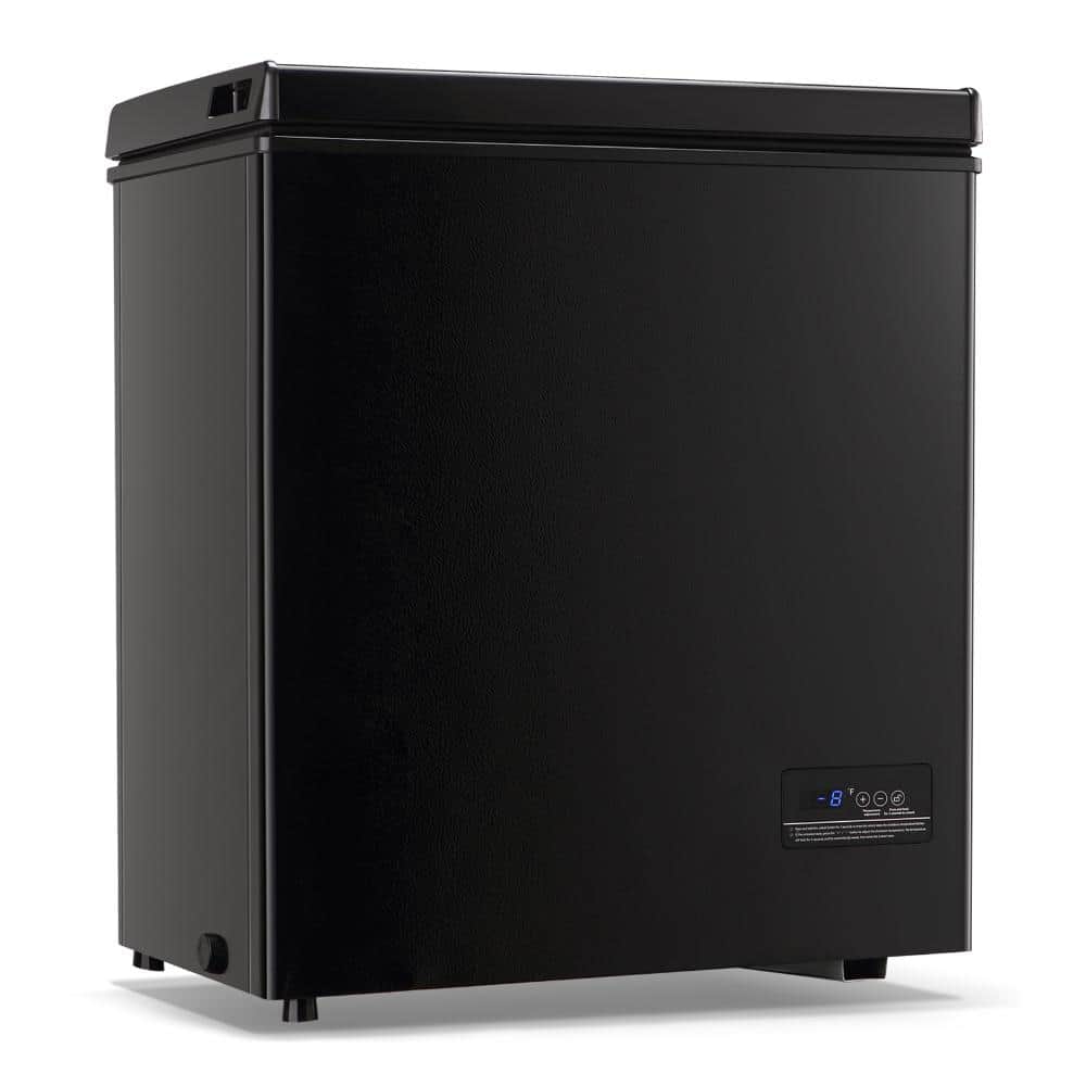 4 cu.ft Manual Defrost Mini Upright Freezer in Black with Adjustable 7 Thermostat and Removable Basket price history on PriceWatchPro