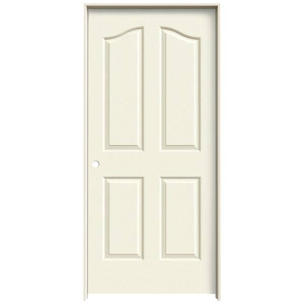 JELD-WEN 36 in. x 80 in. Provincial Vanilla Painted Right-Hand Smooth Molded Composite Single Prehung Interior Door