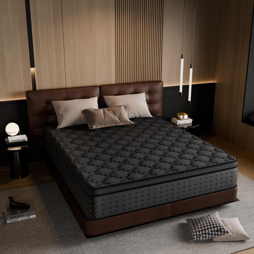YINIX King Medium Hybrid Pillow Top 12 in. Bed-in-a-Box Mattress