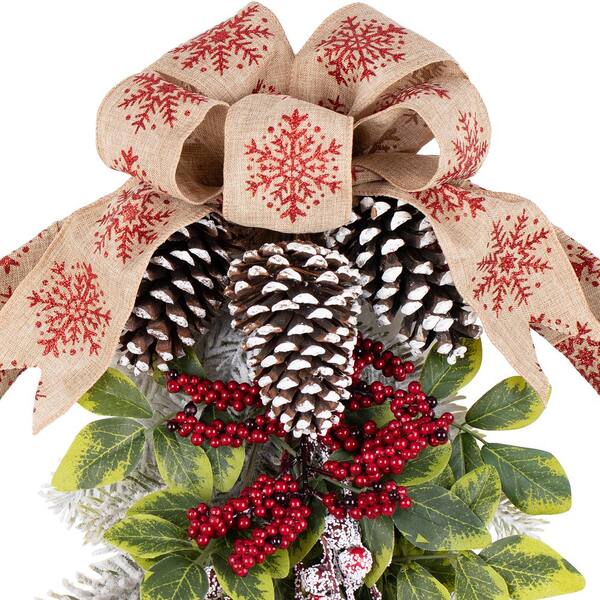75 Piece 10 Inch Foam Wreath Form Kit with 2 Rings, Ribbon, Berries,  Pinecones