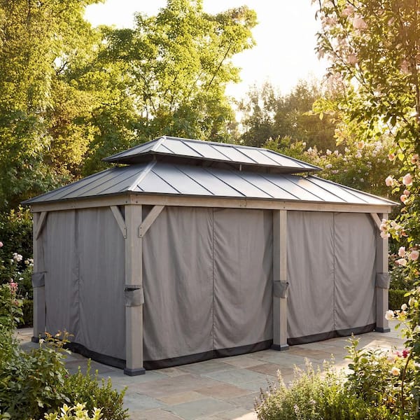 Sunjoy Replacement Gazebo Curtain Panles, 6-Panel Screen Walls