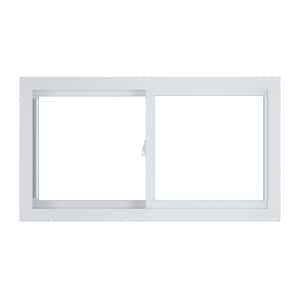 45 in. x 25 in. 70 Series Low-E Argon Glass Sliding White Vinyl Replacement Window, Screen Incl