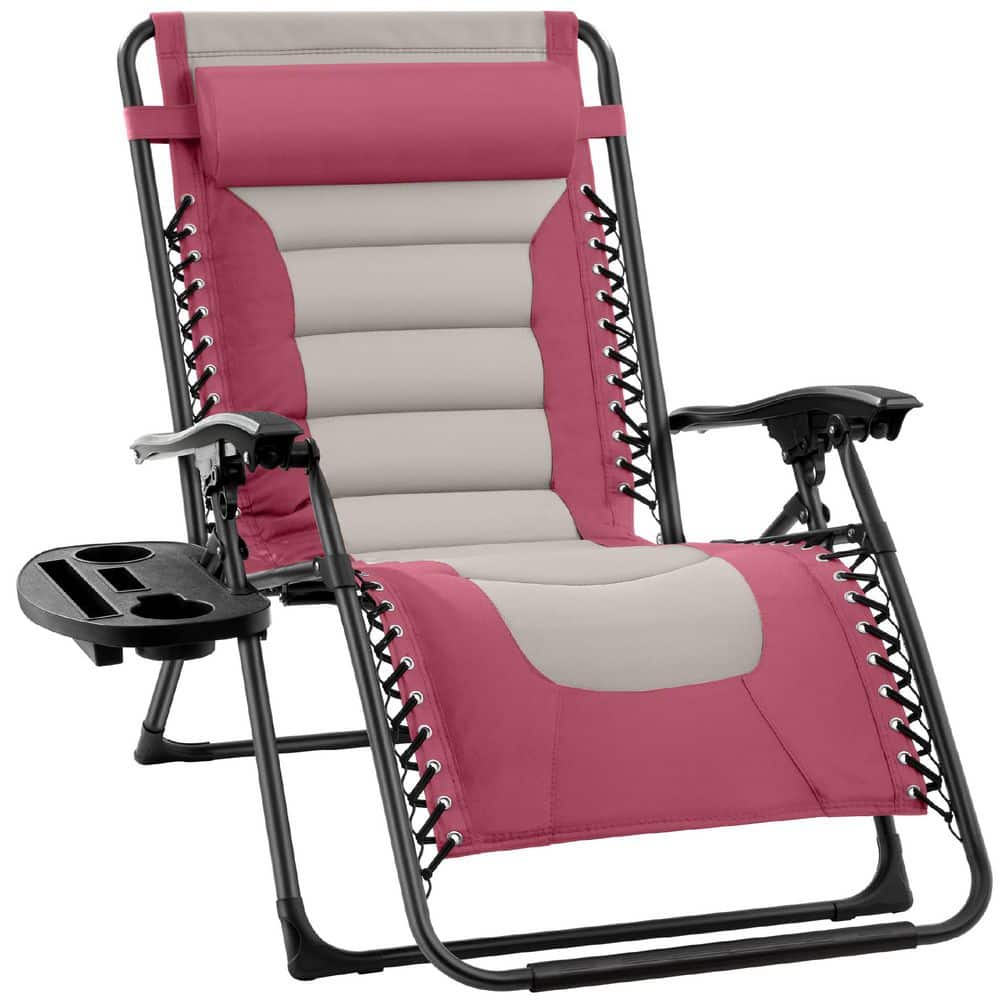 Best Choice Products Oversized Padded Zero Gravity Pink/Taupe