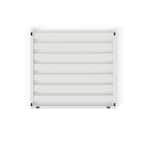 36 in. x 39 in. x 1.5 in. White Vinyl Slatted Liberty Lattice Rooftop Accessory