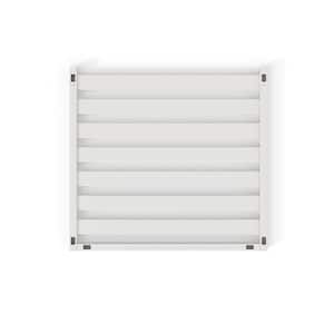36 in. x 39 in. x 1.5 in. White Vinyl Slatted Liberty Lattice Rooftop Accessory