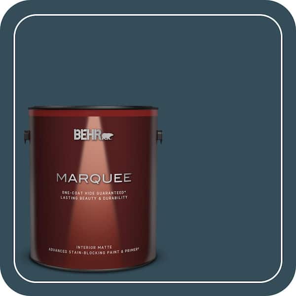 BEHR MARQUEE 1 gal. Home Decorators Collection #HDC-CL-28 Nocturne Blue Matte Interior Paint & Primer