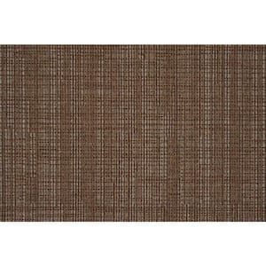 Modish Outlines - Earth - Brown 13.2 ft. 32.44 oz. Wool Loop Installed Carpet
