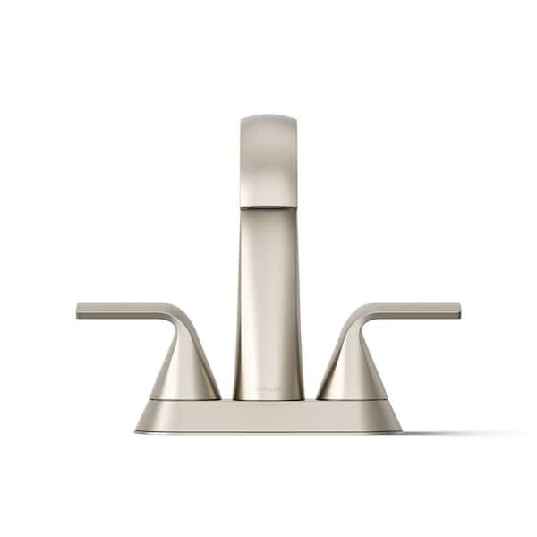 KOHLER Cursiva 4 in. Centerset Double Handle Bathroom Faucet in