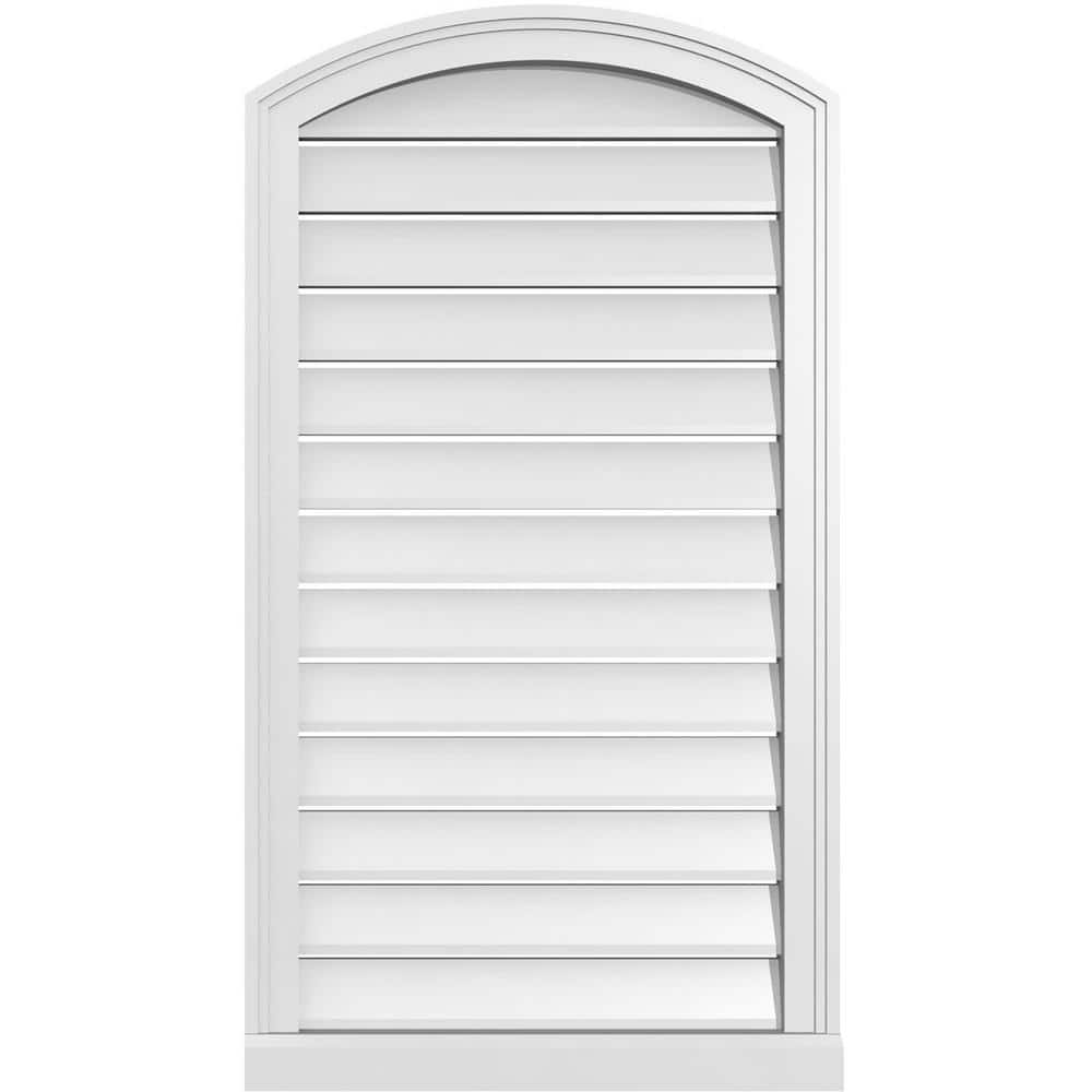 22 in. x 38 in. Arch Top Surface Mount PVC Gable Vent: Decorative with Brickmould Sill Frame price history on PriceWatchPro