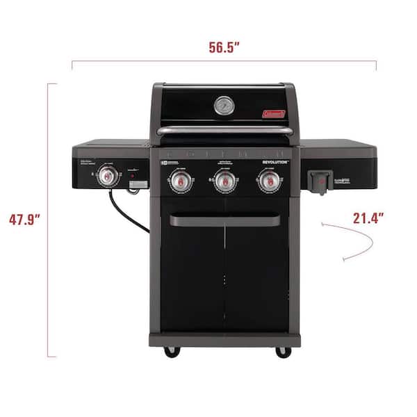 Coleman Revolution Grilling Kit with 3-Burner Propane Gas BBQ