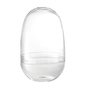 12 in. x 7-3/4 in. Round Clear Glass Terrarium Vase