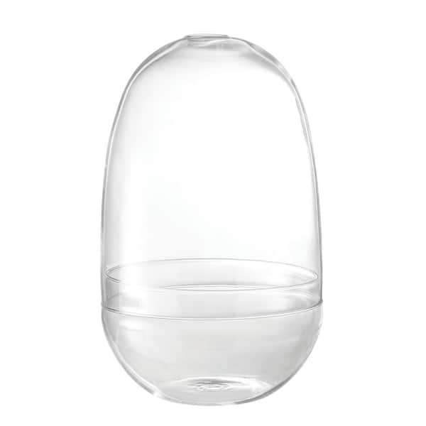 Storied Home 12 in. x 7-3/4 in. Round Clear Glass Terrarium Vase