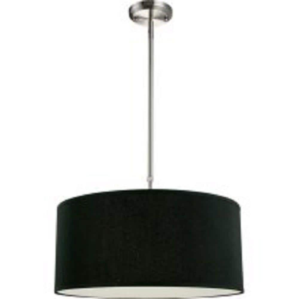 Brushed Nickel 20" Incandescent Drum Pendant Light