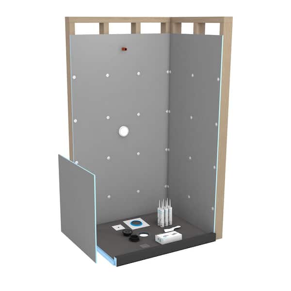 wedi Fundo 48 in. W x 60 in. L Shower Kit with PVC Flange