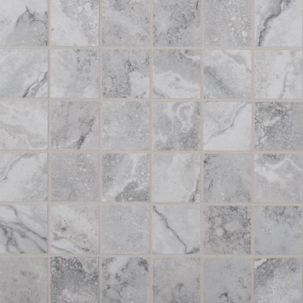 Napa Gray 2 in. Square 12 in. x 12 in. x 0.31 in. Matte Ceramic Mesh-Mounted Mosaic Tile (11 sq. ft./Case) price history on PriceWatchPro
