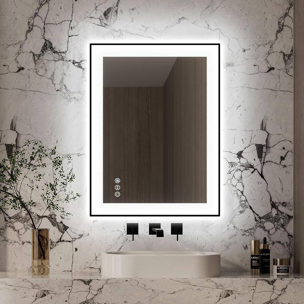 Toolkiss 32 In. W X 24 In. H Rectangular Framed Led Anti-fog Wall 