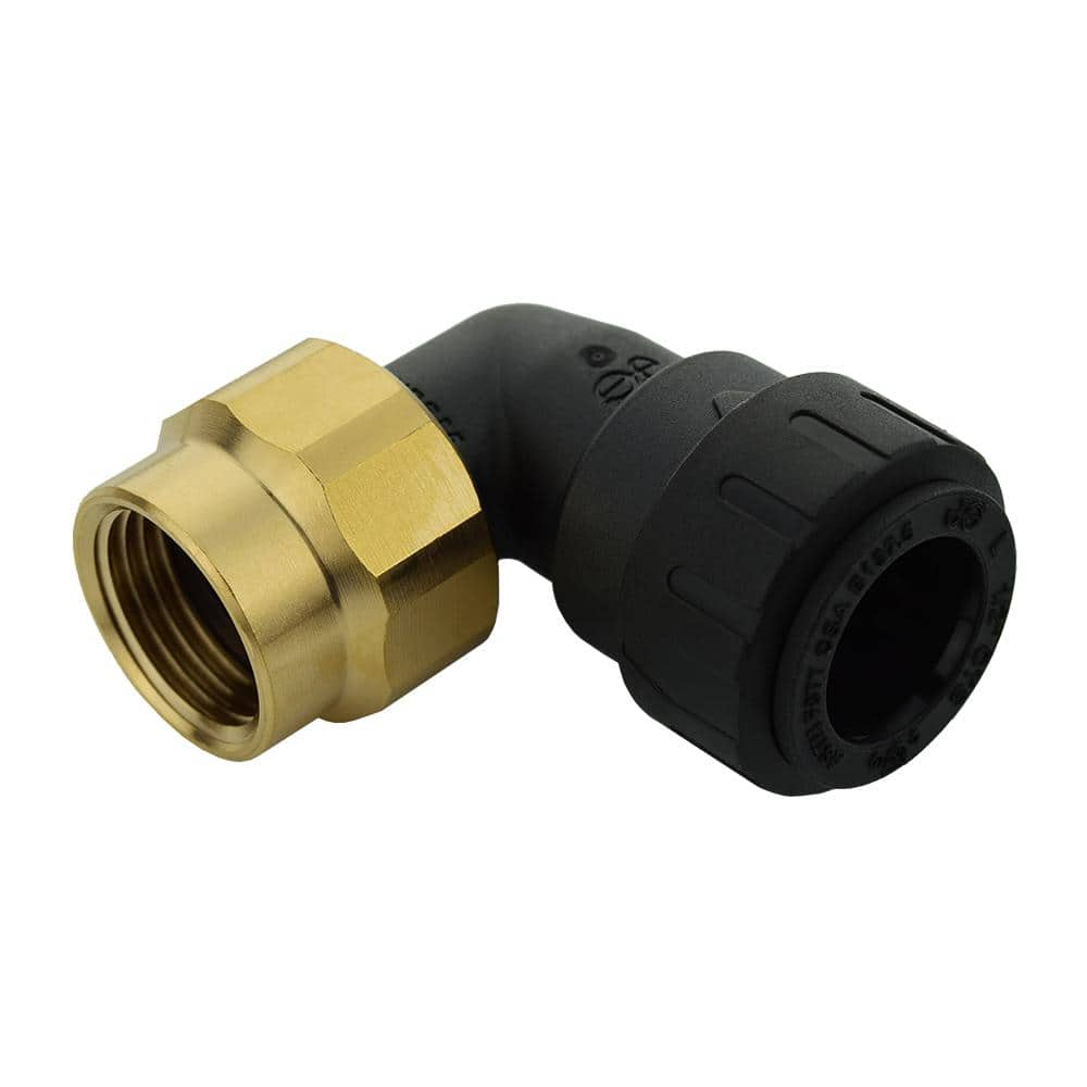 ProLock 1/2 in. Push-To-Connect x FIP Plastic/Brass 90-Degree Elbow Fitting -  SharkBite, PL0216BFA