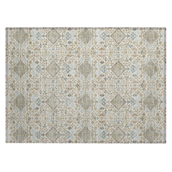 Chantille Machine Washable Indoor/Outdoor Abstract ACN2478 Ivory 2 ft. x 3 ft. Accent Rug